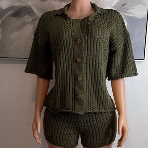 Fashion Nova Olive Knit Set